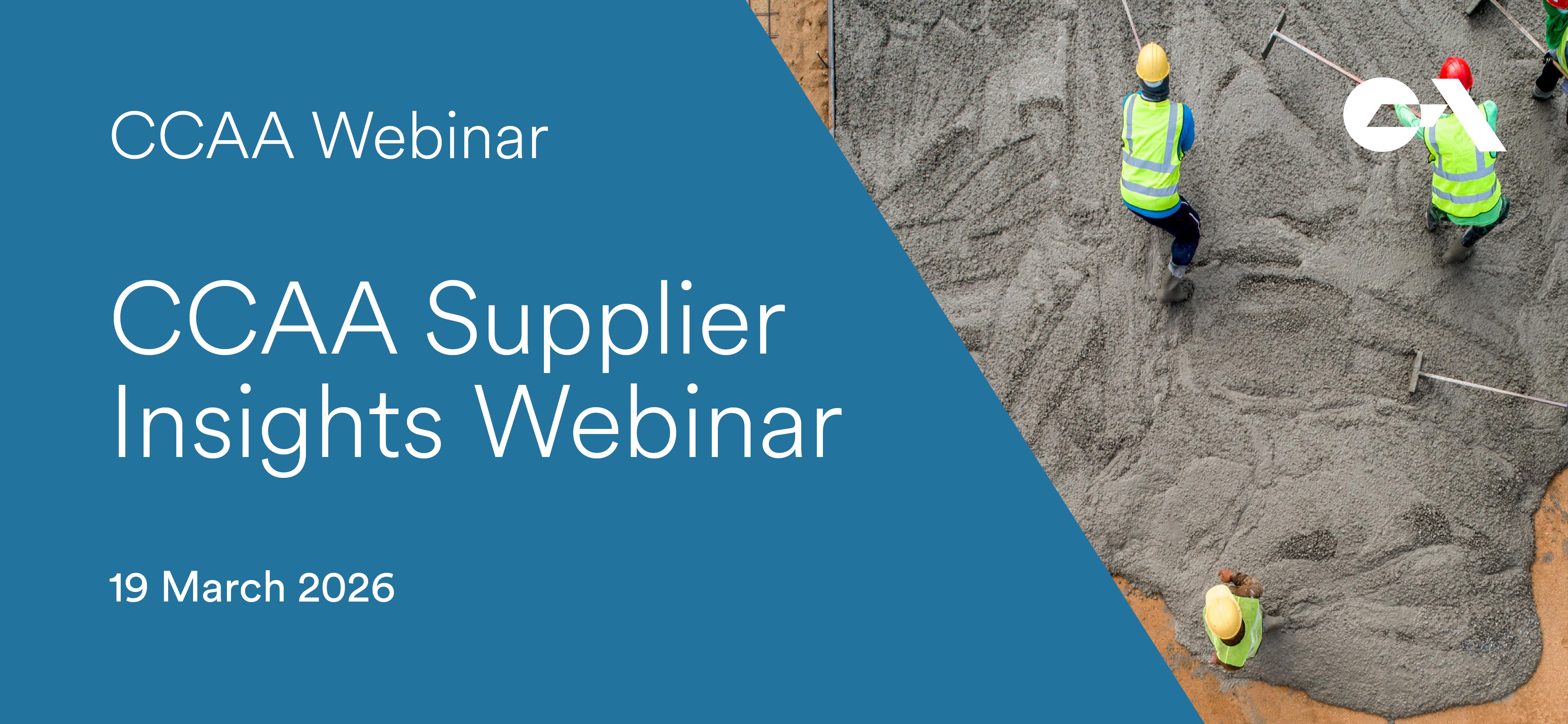 CCAA Supplier Insights Webinar